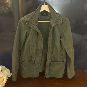 Army green utility jacket